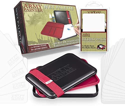 The Army Painter Wet Palette Combo, Premium Pinselhalter mit Paletten Folien und Schwämmen, Hydro Foam & Hydro Sheets für Tabletop Wargames Miniaturmodellierung