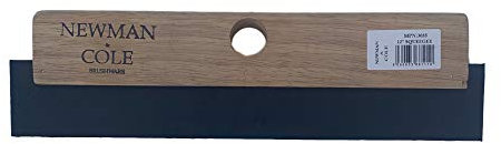 Newman & Cole Wooden Floor Squeegee Heavy Duty Head With Rubber Squeegee Blade - Ideal For Outdoor Wet Room Swimming Pool Etc. Available in 12, 18, 24 & 36 (12 / 30cm Squeegee Head)