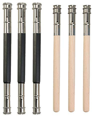 Houhounb 3 Stücke Doppelkopf verstellbar Stiftverlängerung + 3 Stücke Einzelkopf Stiflaufverlängerung Pencil Extender für Schule, Büro, Kunst, Skizze