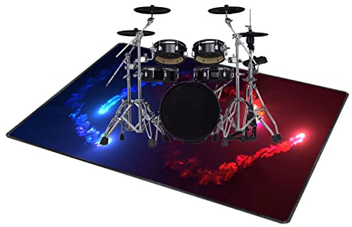 QQDD Drum-Teppich Schlagzeugteppich Schallschutz Teppich Schallschutzmatte rutschfeste Trommelmatte für E Drum Schlagzeug Elektronisch Snare Teppich Snare Drum Rug Schalldicht Teppiche (80CM - 200CM)