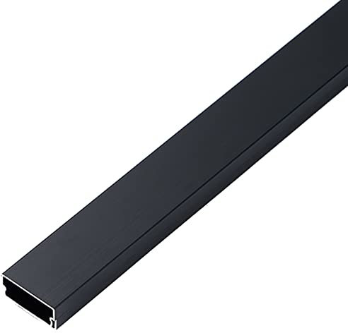 Black Aluminum Wire Hider Square - Modern Sturdy Slim Cord Cover Tubing, Floor/Wall Mounted Flat Decorative Cable Sleeve, Load 300kg (Color : Length 1.5m(59 inch), Size : 3 Cables)