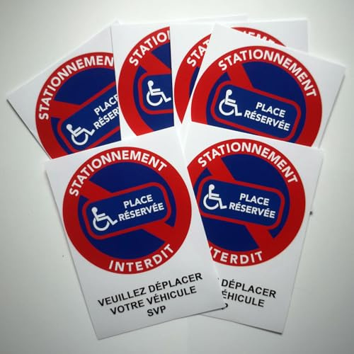 DIRODISTRIB 100 Aufkleber Parkplatz verboten. Behinderter Platz 15 × 15 cm. Missbrauch Parkplatz auf PMR.