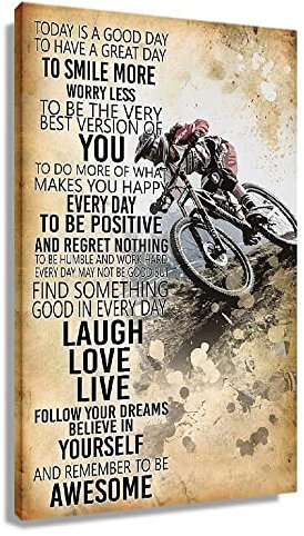 ACIDI Kunstdruck Poster 60 * 90cm Downhill Mountain Bike Sport Ispirazione Retro Poster Soggiorno Camera da letto Pittura Opera d'arte Senza Cornice