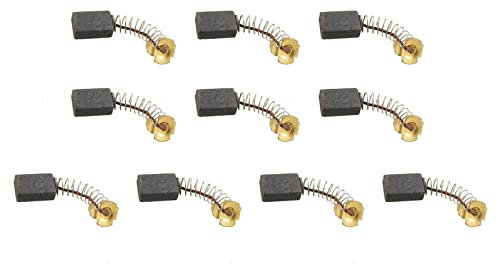 Rebower Carbono Escobillas, [para Energía Motor]- 15mm x 10mm x 6mm/Negro Dorado Tono/ 5uds