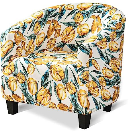 jianyana tullsta sesselbezug, Universal Sesselschoner Elastisch Sesselüberwurf sesselbezug Stretch hussen für Sessel für Einzelsofa, Clubsessel, Cocktailsessel, (Tulpe)