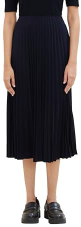 TOM TAILOR Damen Plissee Rock, 10668 - Sky Captain Blue, 46