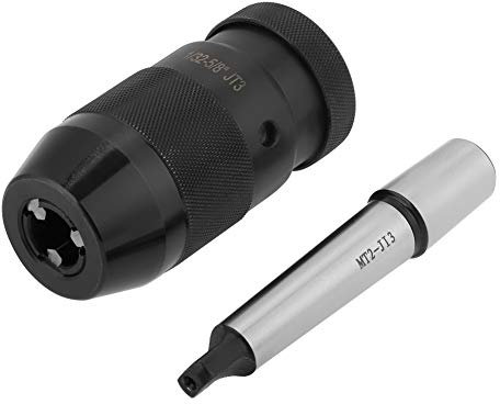 Mandrino Autoserrante per Tornio Senza Chiave, capacità 1‑16 Mm, capacità 1‑16 Mm, in Acciaio 45#, Mandrino Autoserrante per Tornio Senza Chiave con Albero Conico MT2‑JT3,