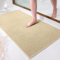 Homaxy Chenille Badezimmerteppich Weich Badematte rutschfest Waschbar Badvorleger Saugfähig Badteppich Bad Teppich Duschvorleger für Badezimmer, Dusche, Badewanne - 60x120 cm, Beige