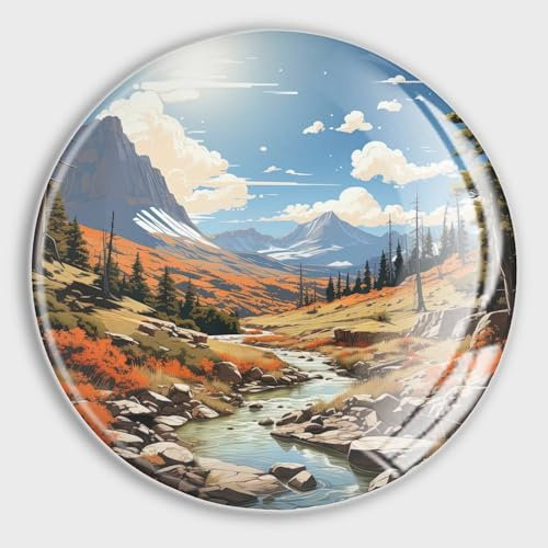 Dekorative Magnete für Kühlschrank, großes Becken, Nationalpark, runde Whiteboard-Magnete aus Glas, Kühlschrankmagnete für Werbetafel, Büro, Tafel, Küche, Zuhause, Reise, Souvenir