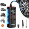 TECKNET Tyre Inflator Air Compresso, 7500 mAh & 160PSI Portable Air Electric Bike Pump with Digital Display, Pressure Gauge and LED Light, 3X Faster for Car, Bike, Motorcycle, Ball