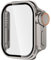 Leotop Kompatible Apple Watch Serie 6/5/4 SE 2 44mm Privacy Screen Protector Case [Sieht aus wie Apple Watch Ultra Style Case] Ultradünne PC Matte Glas Displayschutzfolie Case. (Titan, 44mm)