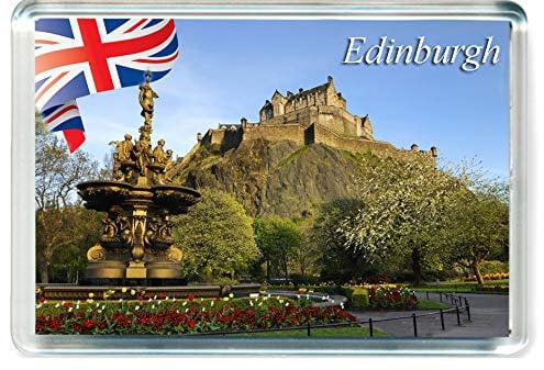 H366 Edinburgh Jumbo Fridge Magnet UK Travel Refrigerator Magnet