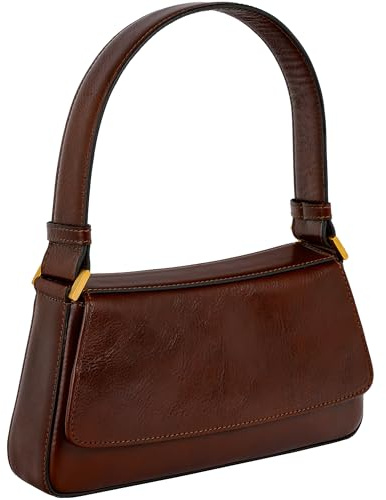 Time Resistance Lederhandtasche - Geldbörse aus Vollnarbenleder für Damen - Umhängetasche