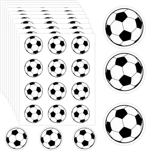 120 Pack Soccer Stickers for Kids, Waterproof Vinyl Football Labels for Water Bottle Laptop Helmet Scrapbook, World Cup Party Favors for Boys Girls (Multicolor)