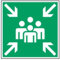 Schild Sammelstelle gem. ASR A1.3/ BGV A8 Alu 20 x 20cm (Rettungsschild, Fluchtweg, Sammelpunkt) praxisbewährt, wetterfest