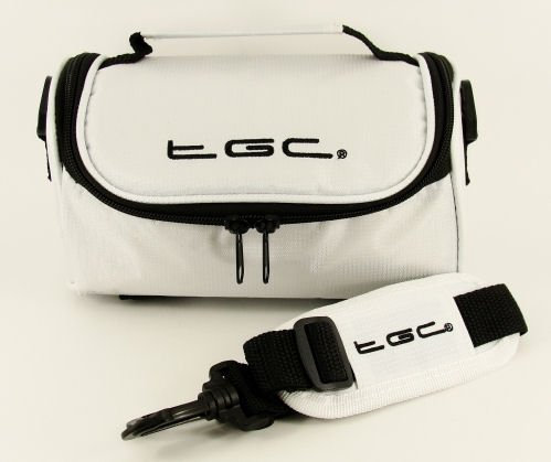 TGC ® Camera Case for Polaroid X530 with shoulder strap and Carry Handle (Cool White)