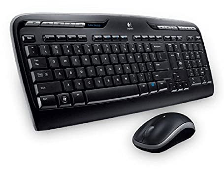 Logitech MK330 Kabelloses Tastatur-Maus-Set, 2.4 GHz Verbindung via Unifying USB-Empfänger, 4 programmierbare G-Tasten, 12 bis 24-Monate Batterielaufzeit, PC/Laptop, Griechisches-Layout - Schwarz