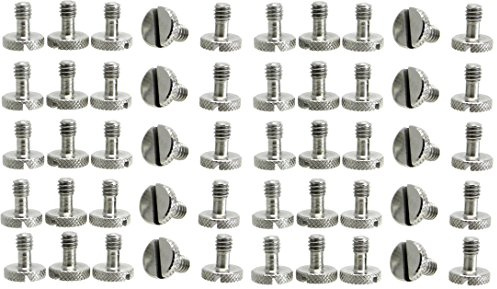 Steel Screws 1/4 Tripod Quick Release QR Plate Camera Flathead Slot Stainless SS ideal for Manfrotto / Sachtler (50)