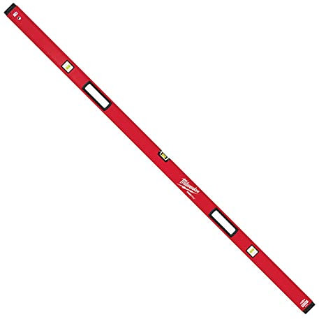 Milwaukee Premium Spirit Level - Nivel de Alcohol (40-240 cm), Color Rojo