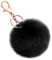 Soleebee Doux Artificielle Fourrure De Lapin Porte-clés Pompon Balle Duveteux Porte-clés Valise Sacs À Dos Accessoires Charme pour Les Femmes Filles (Noir)