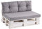 Gutekissen® Palettenkissen Palettenauflagen PPF (Set 120x80+120x40, Grau)