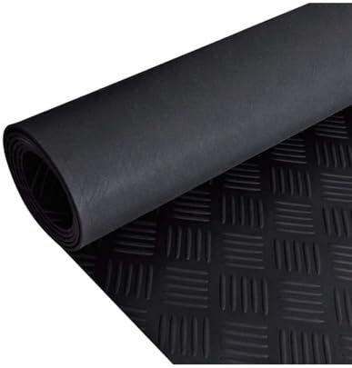 JARDIN202 - Estera Antideslizante Suelo Caucho Goma 3mm | Placa de Cuadros | Varias Medidas | 1x 1 m Placa de Cuadros -
