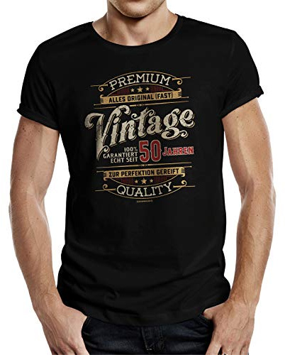 Geschenk T-Shirt zum runden Geburtstag: Vintage seit 50 Jahren 2XL Nr.6406
