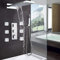 Huin Robinets de douche cascade de pluie thermostatique mural salle de bain douche chromée ensemble de douche baignoire mitigeur robinet