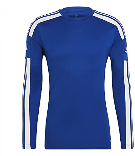 adidas Men's Squadra 21 Long Sleeve Jersey, Royal Blue/White, XL