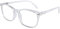 DOOViC Blaulichtfilter Lesebrille 2,5 - Transparent/Eckig Rahmen Große Gläser Computerbrille Brille mit Sehstärke für Herren/Damen