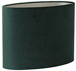 Lampenschirm Velours von Light & Living - 45 x 21, Höhe 32cm, für E27-Fassung - Blickdichter Dutch grün Samt mit taupe Innenverkleidung - Ovaler Lampenschirm für Tisch-, und Stehlampen