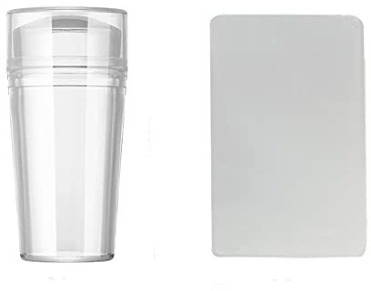 1 Set Klar Nail Art Stamper Schaber Set Transparent Silikon Marshmallow Nagel Stempel Gereedschap