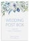 PMPrinted Blue Floral A5, A4 OR A3 Wedding Post Box Wedding Sign, Personalised (Medium)