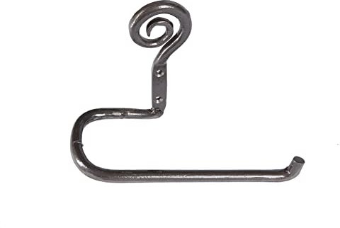 Hammer and Tongs - Curly Iron Toilet Roll Holder - W180mm - Raw