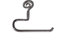 Hammer and Tongs - Curly Iron Toilet Roll Holder - W180mm - Raw