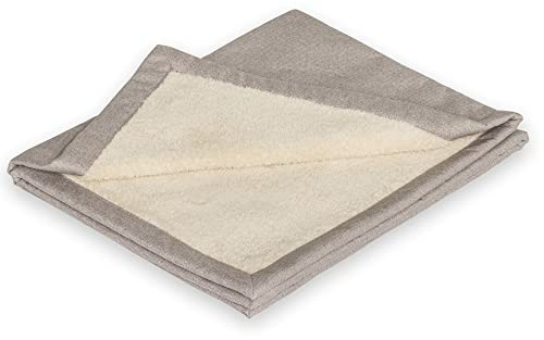 Hyggins Cosy Plus Hundedecke | Flauschige Wendedecke für kleine und große Hunde | waschbar | in Gr. S, M, L | Made in EU | Flausch hell oder dunkel (M 100 x 80cm, Graubeige)