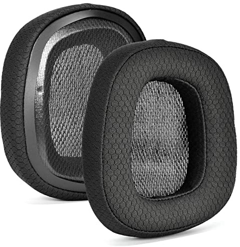 XBERSTAR Ohrpolster, Ersatz für Logitech G633 G933 G533 G433 G733, Mesh, Schwarz