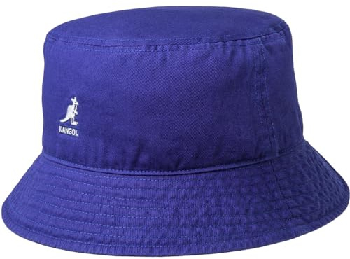 Kangol Washed Cotton Bucket Hat Men's Low Cup Hat, Starry Blue, XL