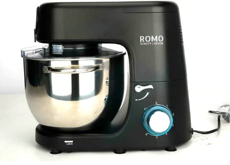 Suinga - Amasadora, batidora y picadora de carne 1500W. Procesador Alimentos Profesional 7L, 6 velocidades. Color negro