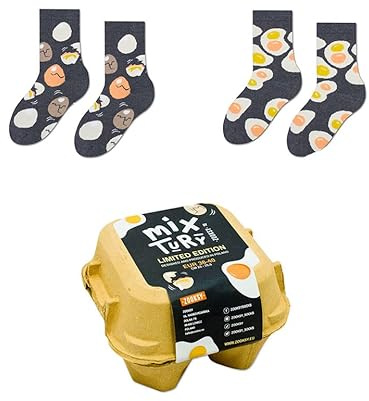 ZOOKSY - Lustige Bunte Kindersocken (2 Paar) I Kinder Weihnachtssocken für Jungen und Mädchen I Funny Socks I Verrückte Motivsocken mit Baumwolle I Bunt Motiv Socke