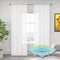 NHNHN Nano Material Coated Voile Sheer Curtains 2 Panles for Living Room Bedroom Kitchen Room Children's Room, 52 Wide x 84 Drop (W132 x H215cm, White)