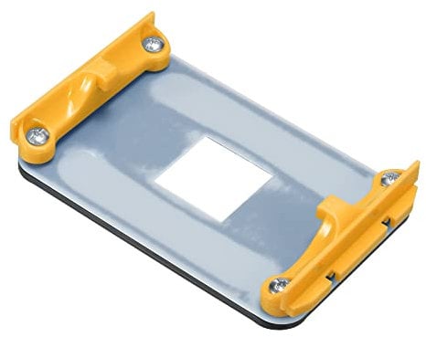 PATIKIL AM4 Backplane CPU Cooling Bracket Heatsink Bracket Cooling Mounting Sheet Plate Durable with 4 Screws Yellow Black for AM4 Motherboard Socket
