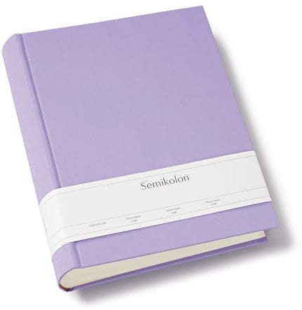 Semikolon 369960 Foto-Album Classic Large - 24,5 x 30,5 cm - 130 Seiten cremefarben, für 260 Fotos - lilac silk lila