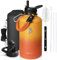 One Gallon Water Bottle Insulated, Triple Walled Vacuum Stainless Steel (Cold for 48 Hrs), Leak Proof & Non-BPA, Large Water Flask Jug with Paracord Handle & Straw Spout Lids