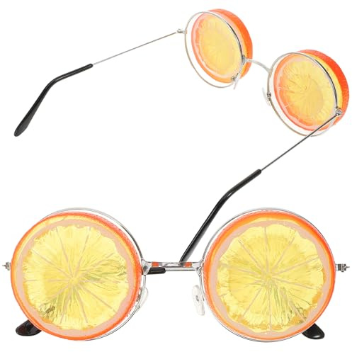 jojofuny Zitronen Partybrille Lustige Cosplay Brille Strand Sonnenbrille 5.5 X 5.1 Zoll Hochzeit Fotorequisite Für Sommer Strandparty Dekoration