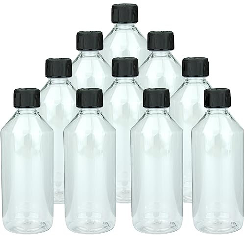 mikken 10 botellas de laboratorio de 500 ml botella química de plástico PET + etiquetas