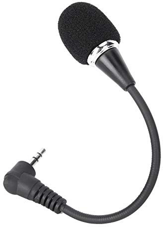 Mini Condenser Microphone, Gooseneck Microphone, 3.5mm Plug Laptop Microphone, Compatible with Recording Devices, Amplifiers, Laptops