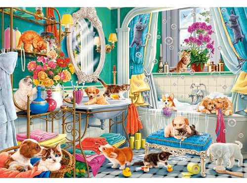 Castorland 1500 EL. Crazy Pet Bath [Puzzle]