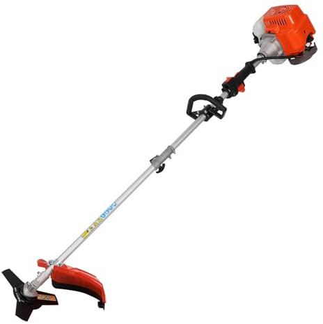 Tosaerba a 2 tempi, tosaerba a batteria senza spazzole, tosaerba 5 in 1, potatore portatile a catena per siepi, tagliaerba a gas 52CC con sistema di pacciamatura in metallo, arancione