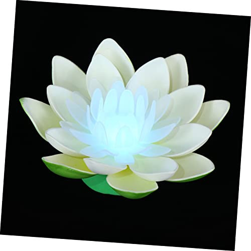 HOMSFOU Lanterne de lotus colorée lis allumer piscine lumières fleurs lumière flottante portable light Lumière de lotus lampe de lotus bouddhiste électronique lampe aux lotus décorer Eva